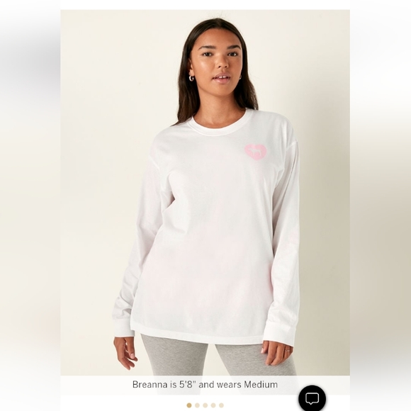 PINK VS Cotton Long Sleeve Tee Shirt NWOT - Picture 3 of 5